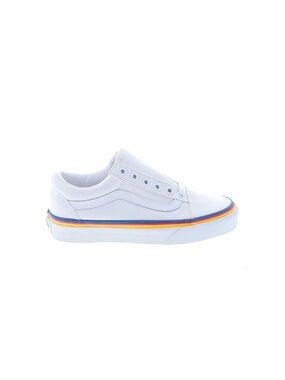NWT - Vans Old Skool Rainbow Stripe White Canvas Skate Shoes - Size 5